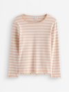 Ribbed long-sleeved top - 3012022-6928