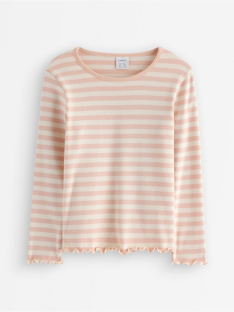 Ribbed long-sleeved top - 3012022-6928