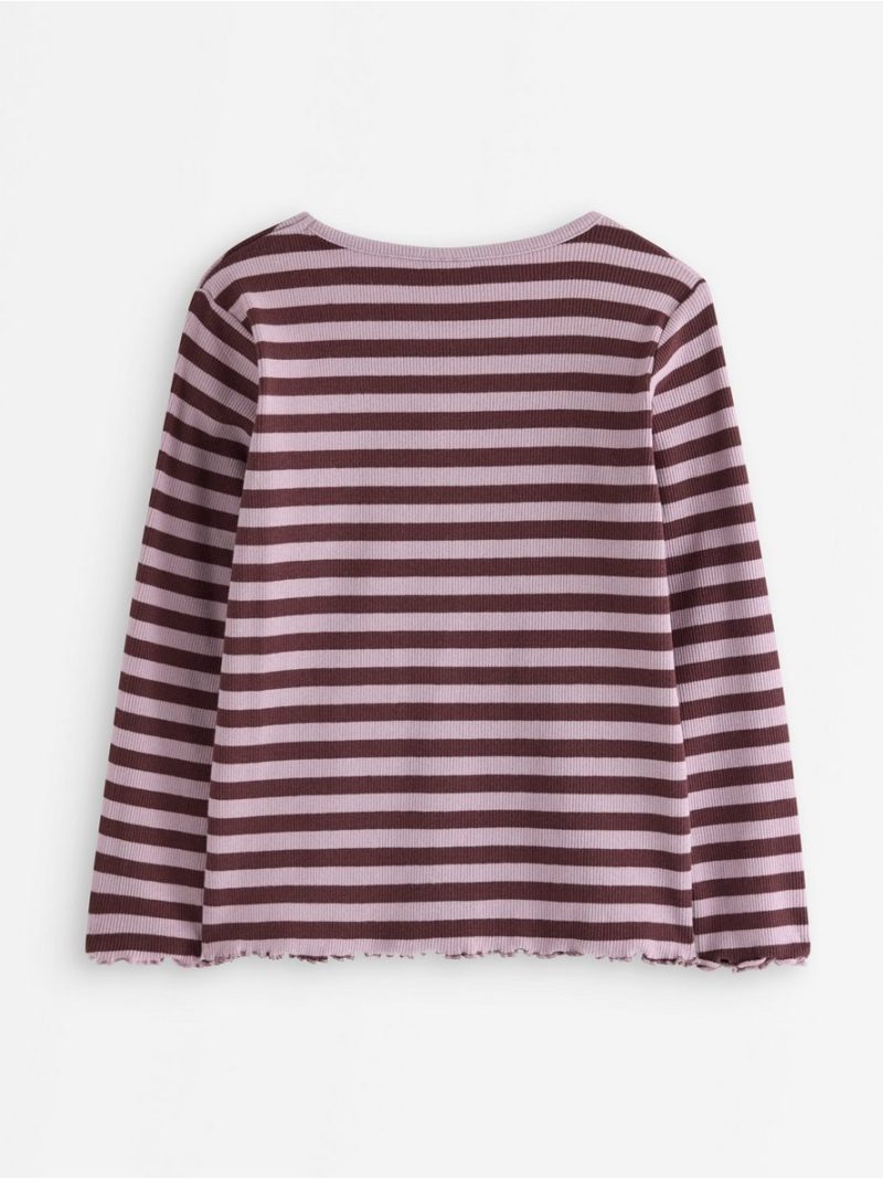 Ribbed long-sleeved top - 3012022-8121