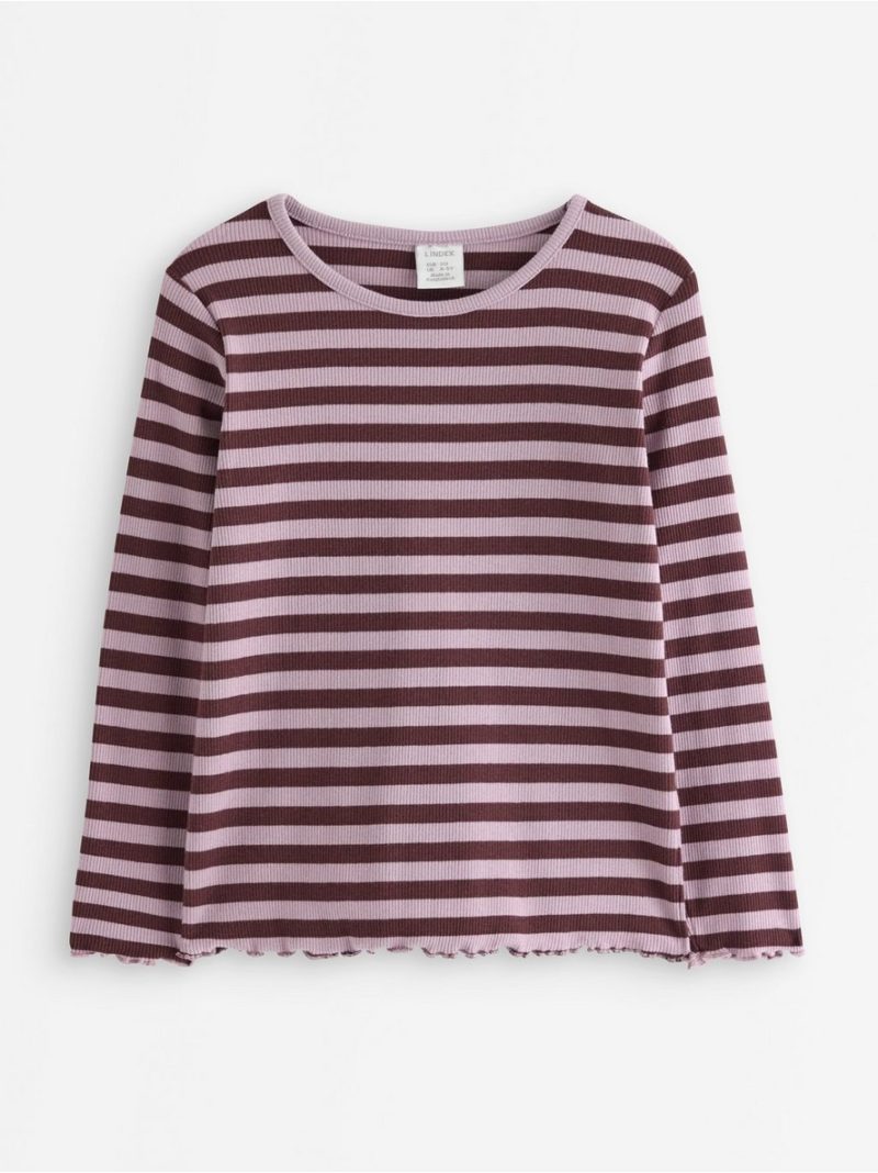 Ribbed long-sleeved top - 3012022-8121
