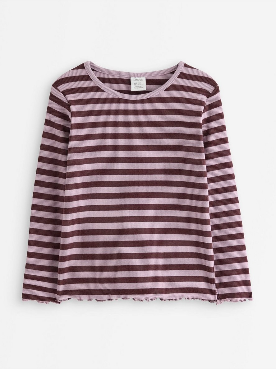 Ribbed long-sleeved top - 3012022-8121