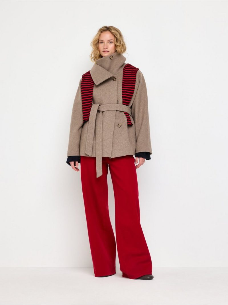 Oversized jacket in wool blend - 3012222-374