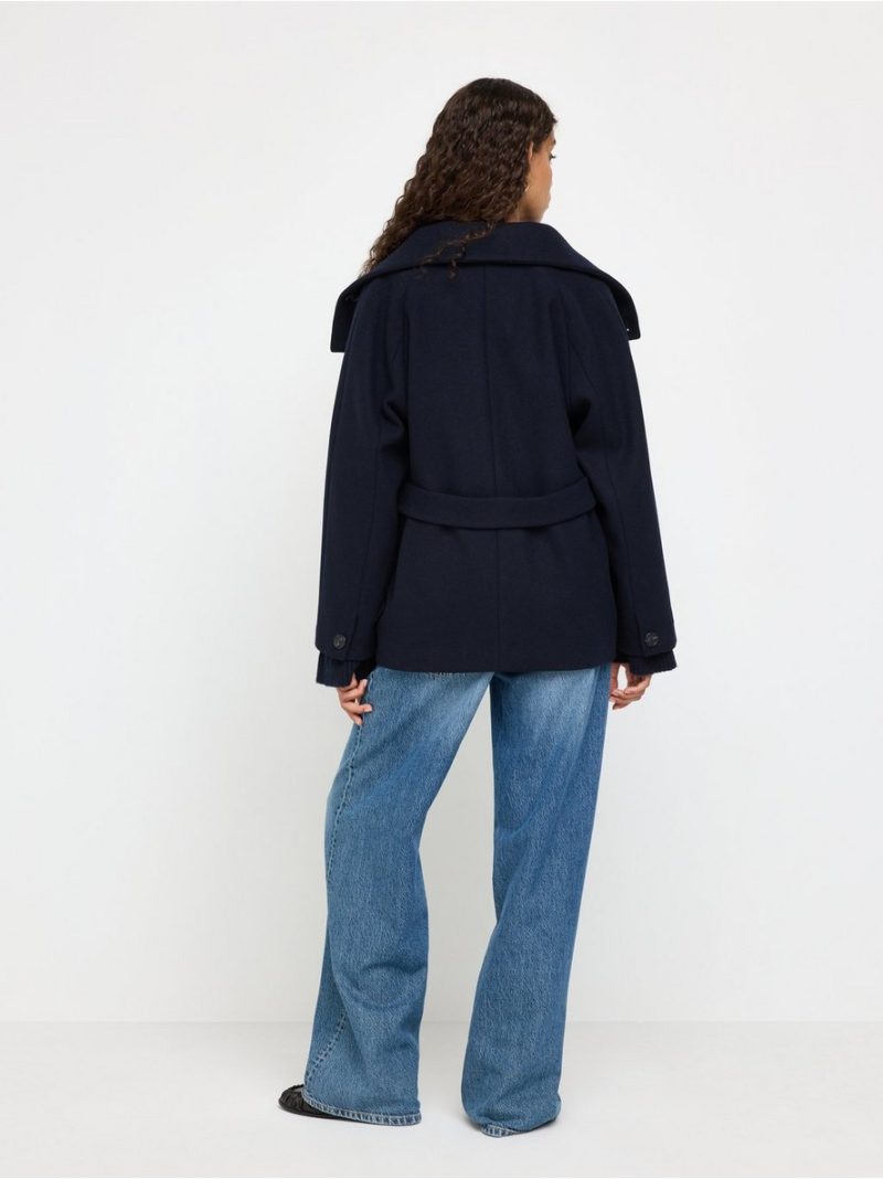 Oversized jacket in wool blend - 3012222-7318