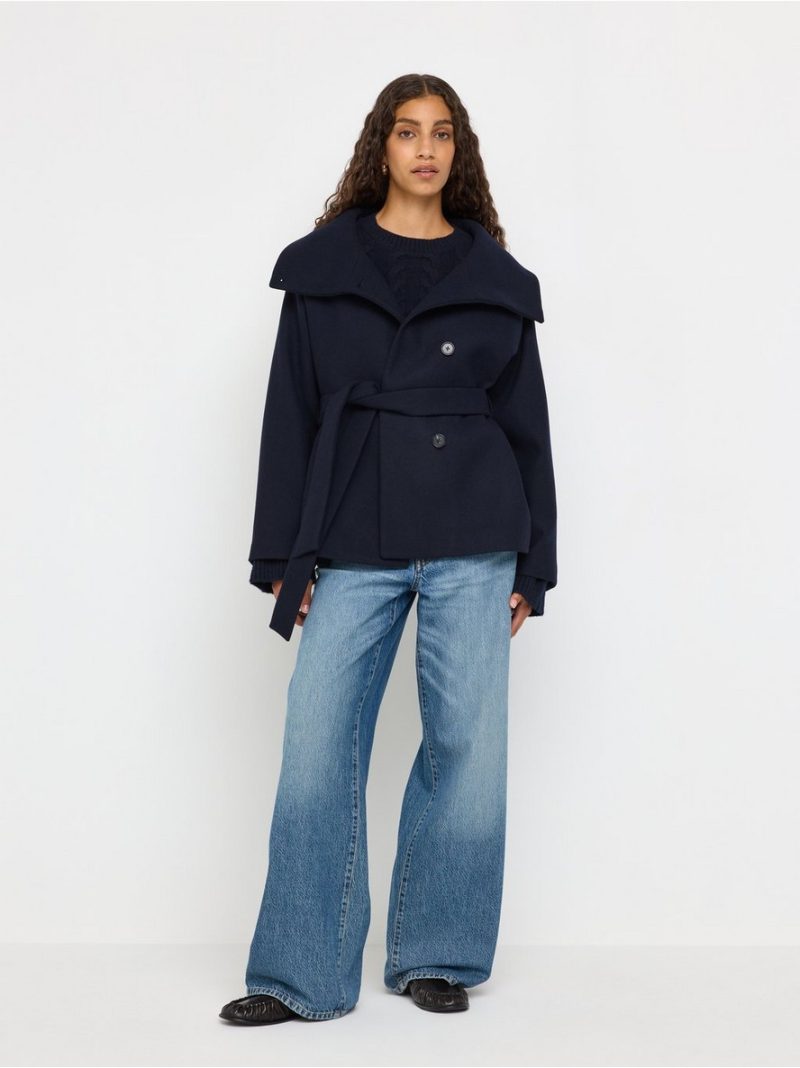 Oversized jacket in wool blend - 3012222-7318
