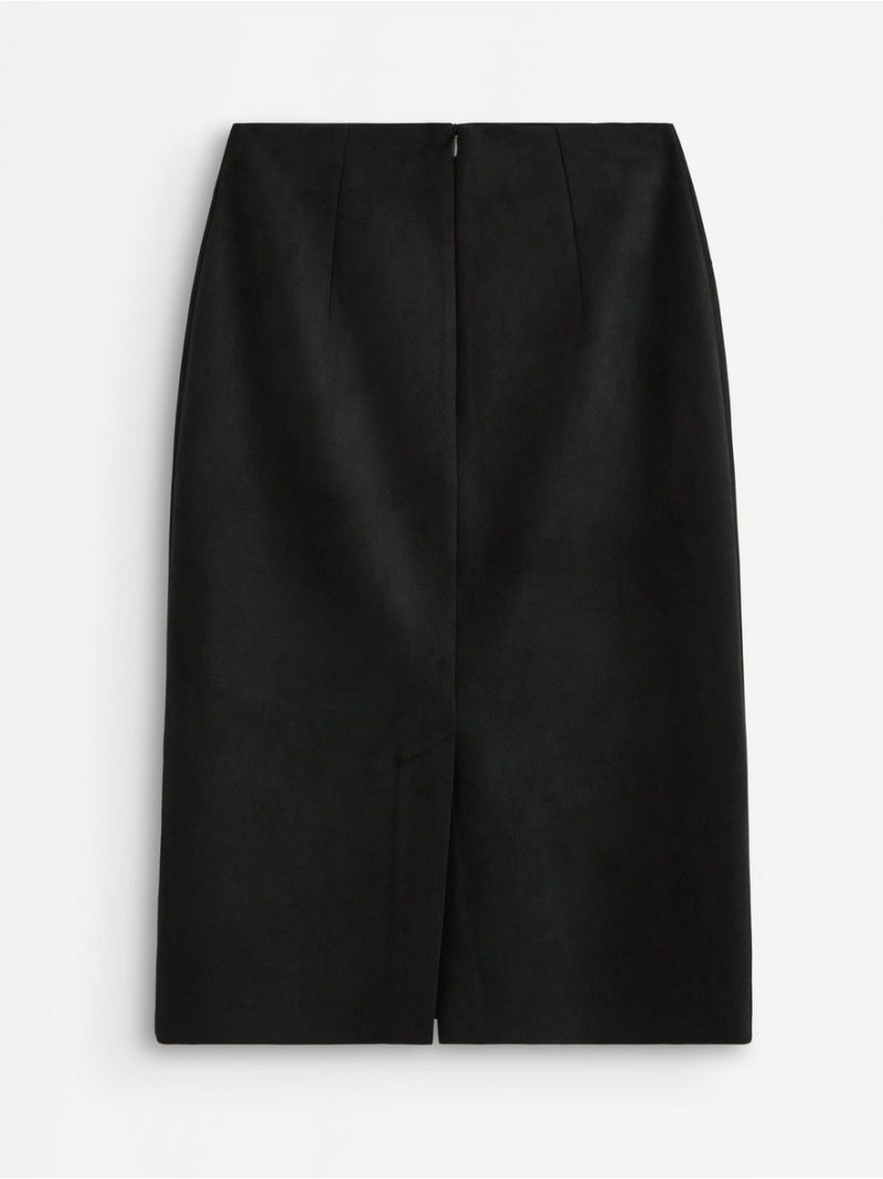 Midi skirt in imitation suede - 3012279-80