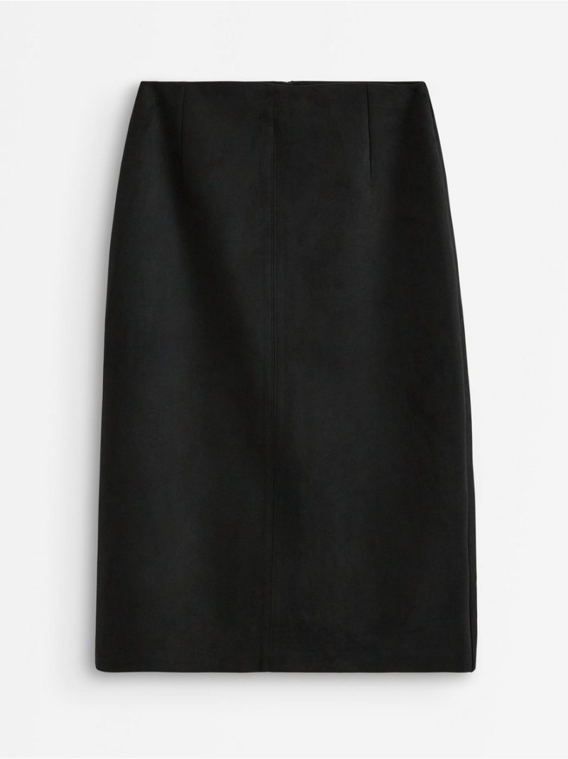 Midi skirt in imitation suede - 3012279-80