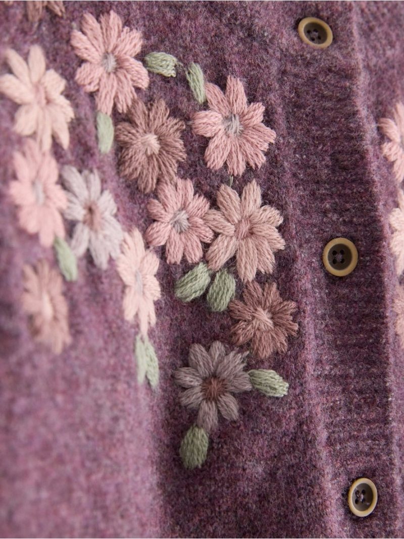 Knitted cardigan with embroidery - 3012294-7341