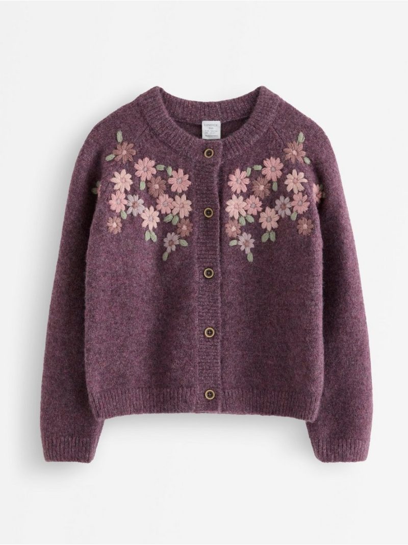- Knitted cardigan with embroidery Knitted cardigan with embroidery - 3012294-7341