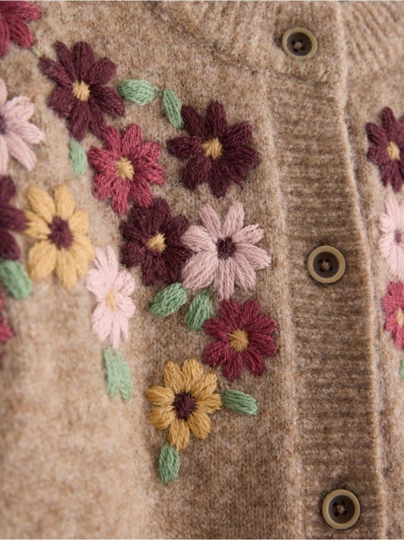 Knitted cardigan with embroidery - 3012294-9806