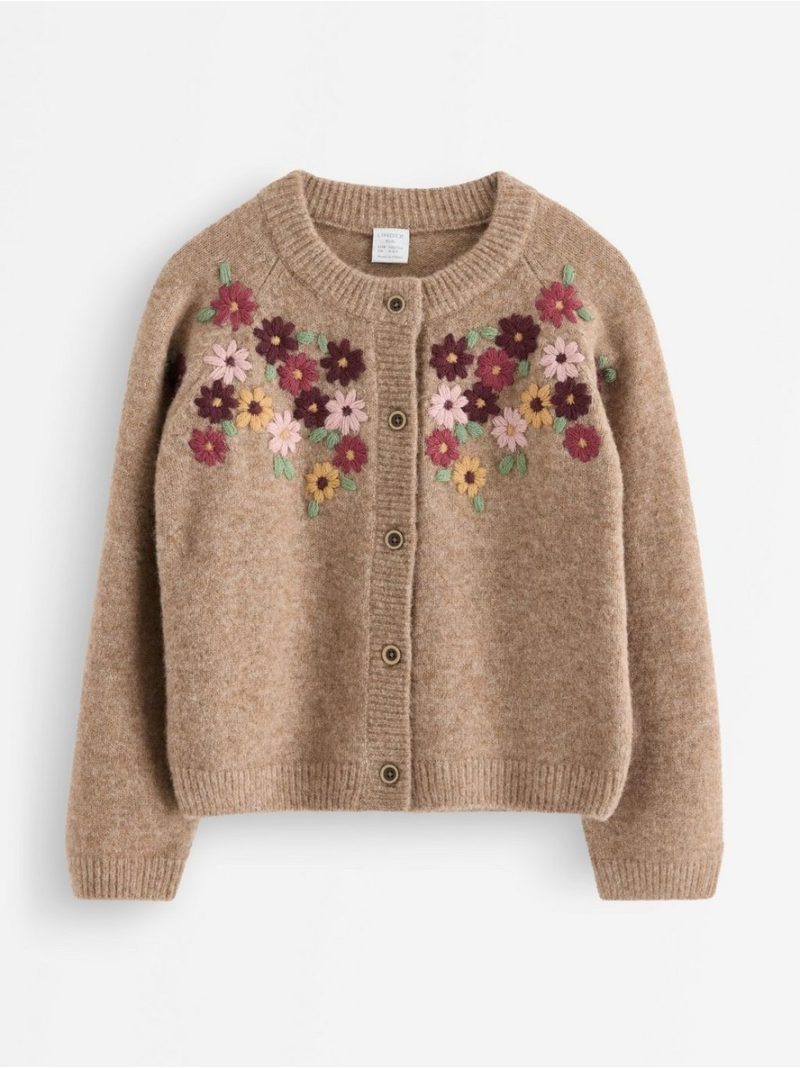 Knitted cardigan with embroidery - 3012294-9806