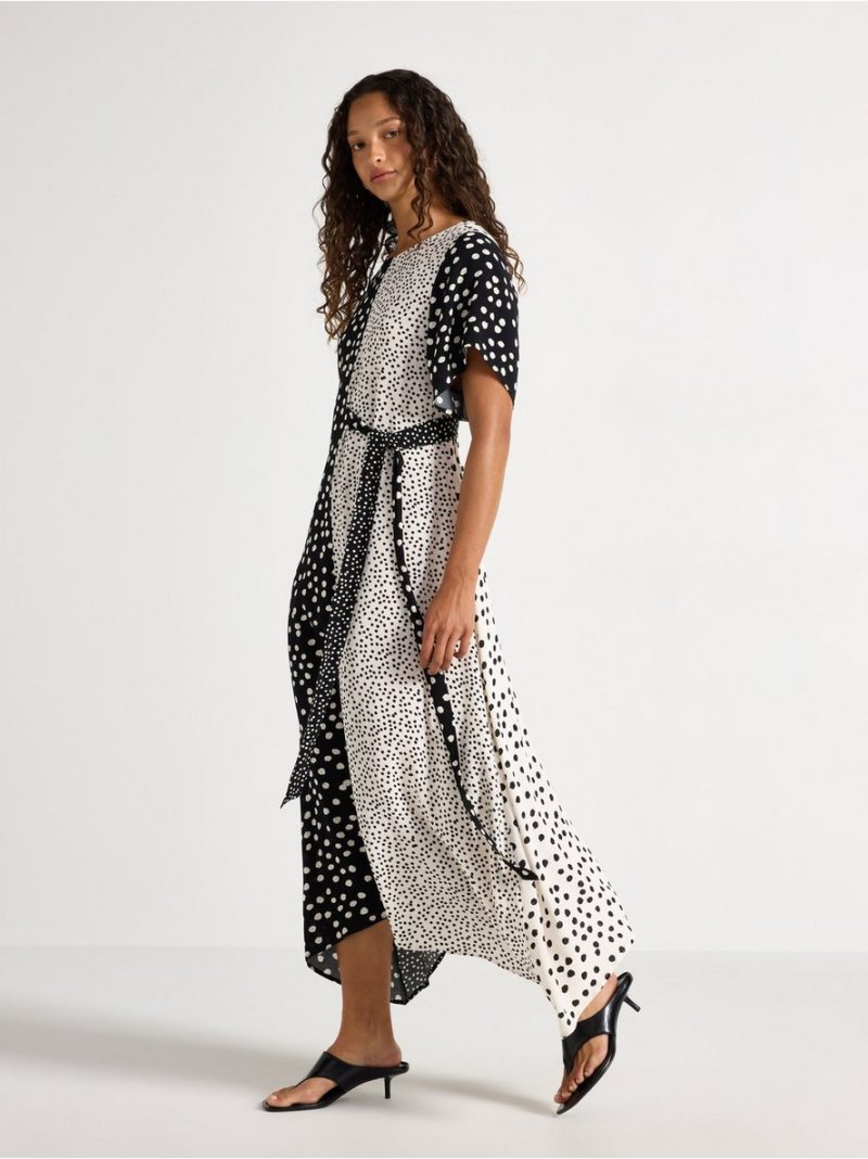 Short-sleeved midi dress - 3012303-80