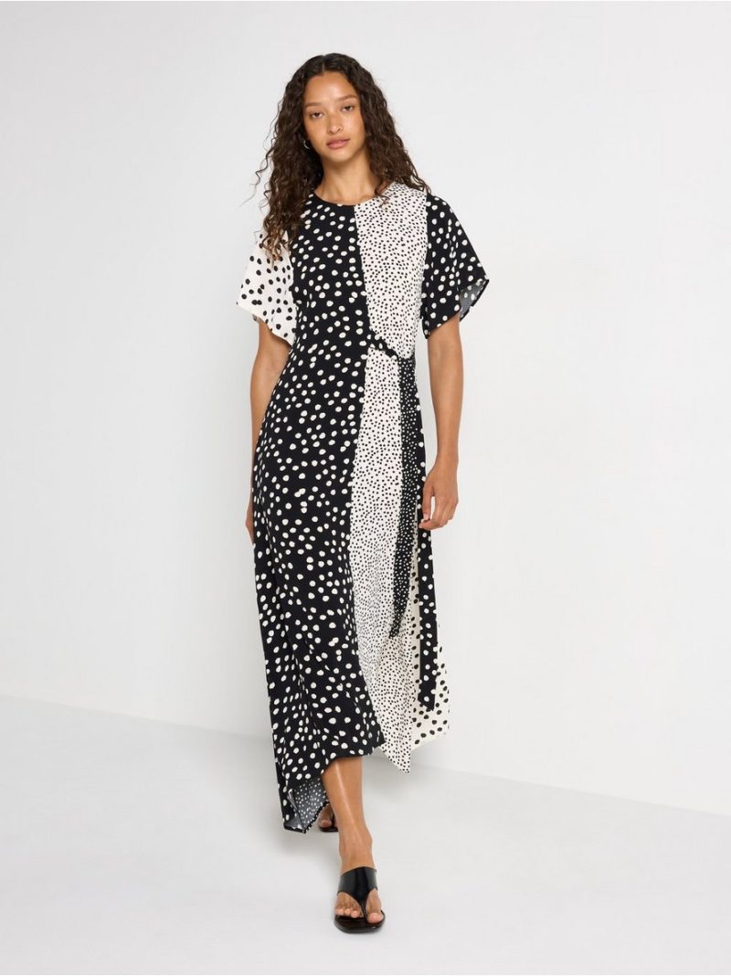 Short-sleeved midi dress - 3012303-80
