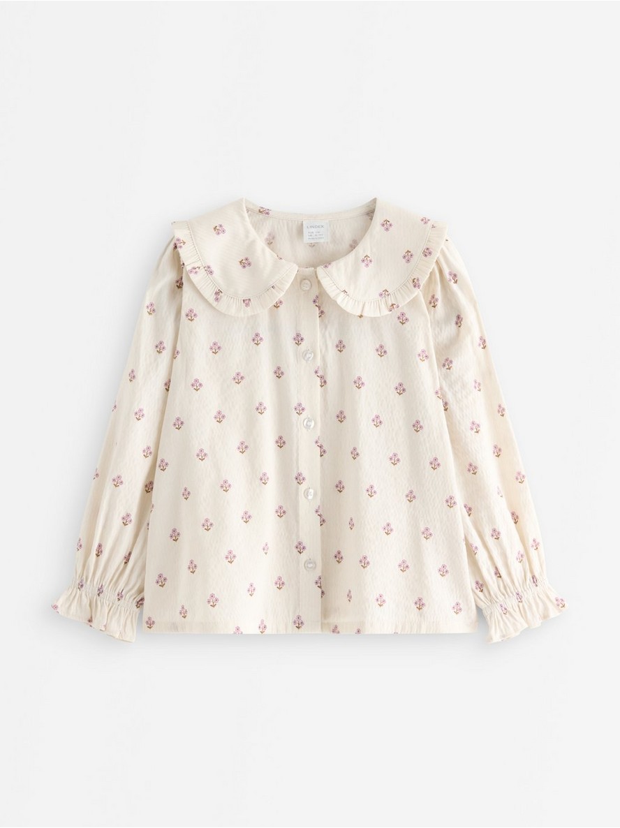Blouse with collar - 3012313-7159