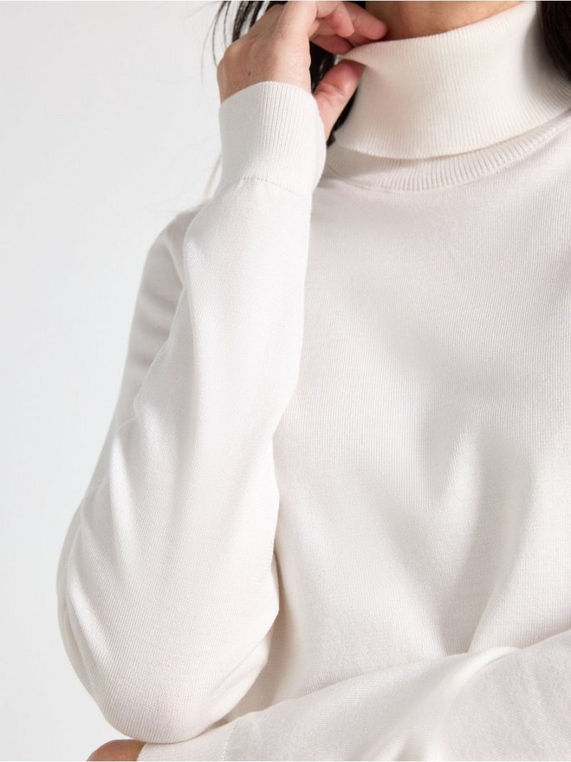 Fine-knit jumper with roll neck - 3012351-300