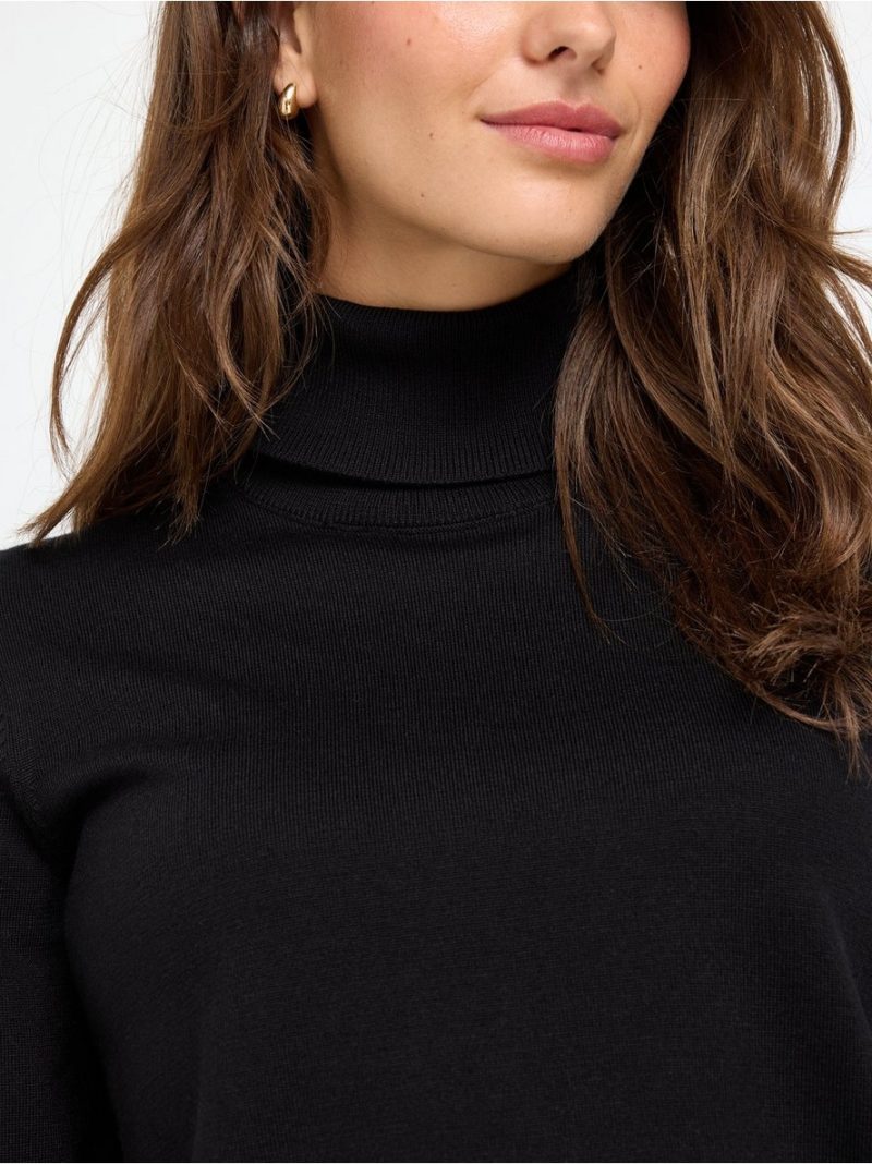 Fine-knit jumper with roll neck - 3012351-80