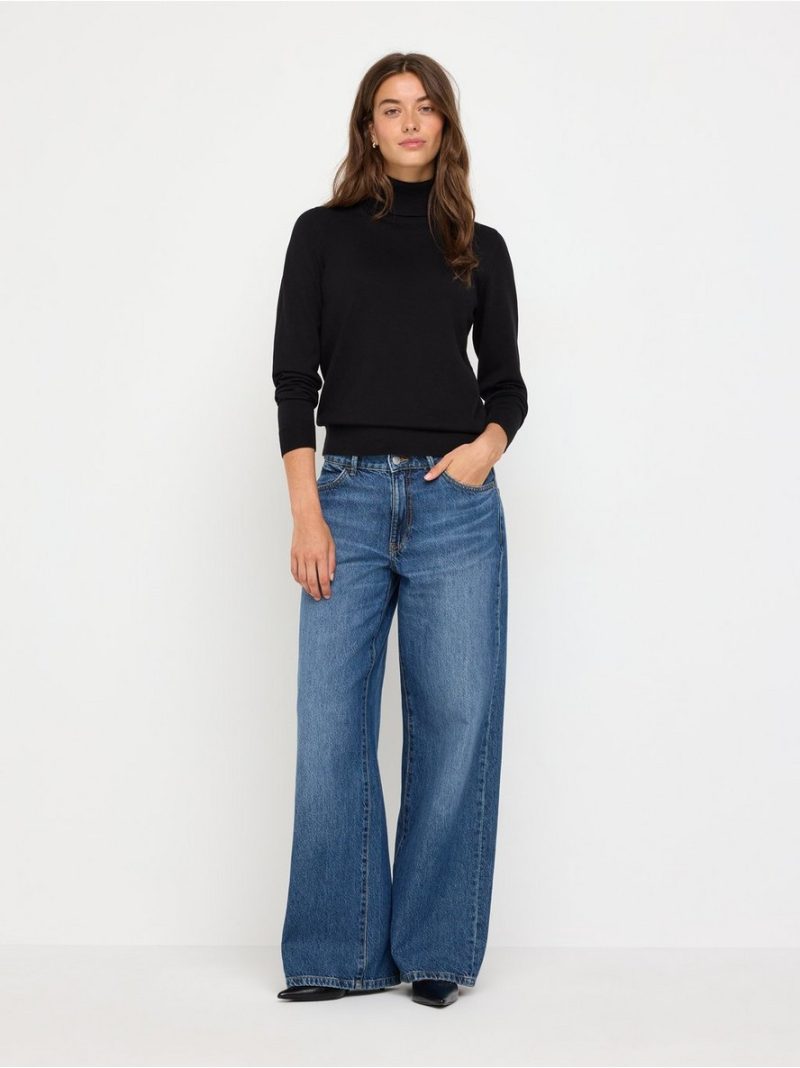 Fine-knit jumper with roll neck - 3012351-80