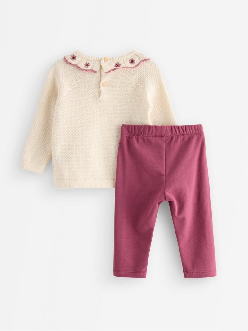 Set with fine-knit jumper and leggings - 3012367-7159