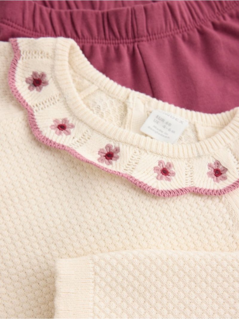 Set with fine-knit jumper and leggings - 3012367-7159