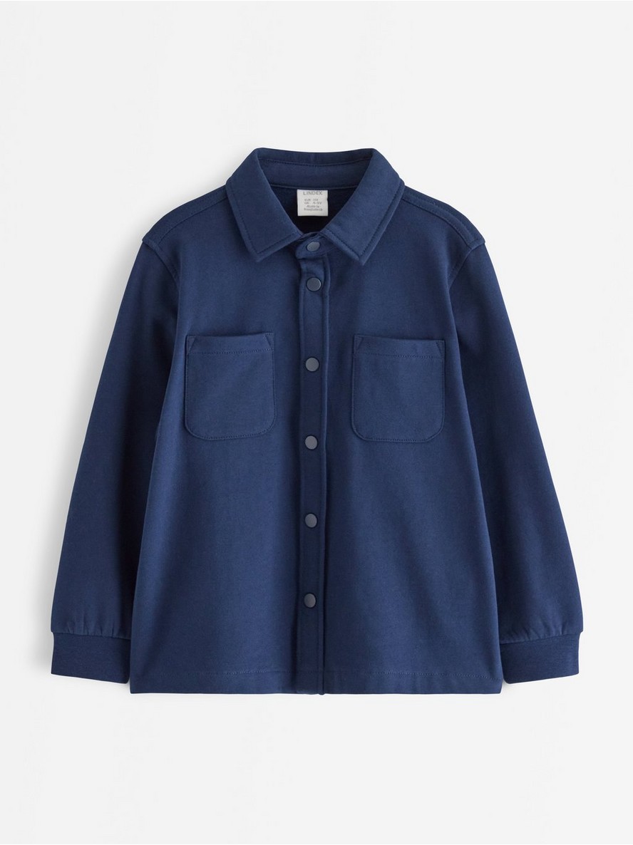 Long-sleeved jersey shirt with brushed inside - 3012419-6842