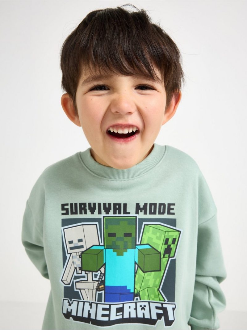 Minecraft sweatshirt with brushed inside - 3012502-7607