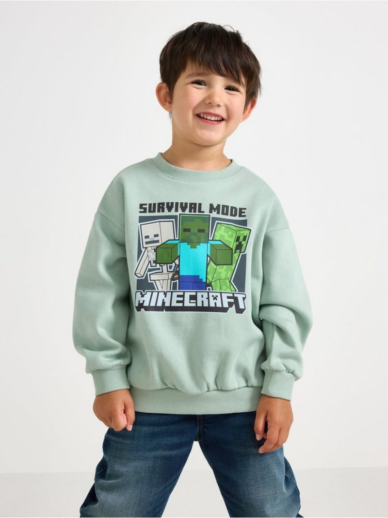 Minecraft sweatshirt with brushed inside - 3012502-7607