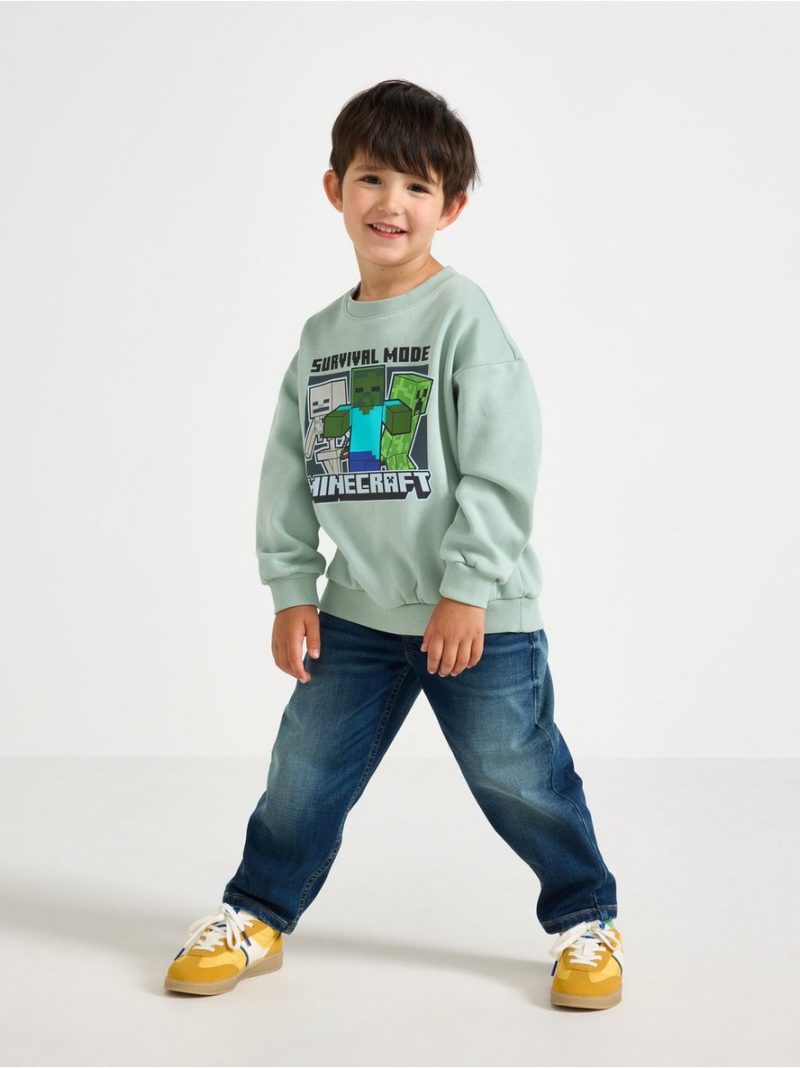 Minecraft sweatshirt with brushed inside - 3012502-7607