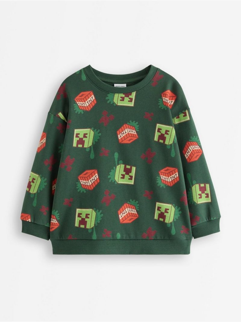 Minecraft sweatshirt with brushed inside - 3012502-8599