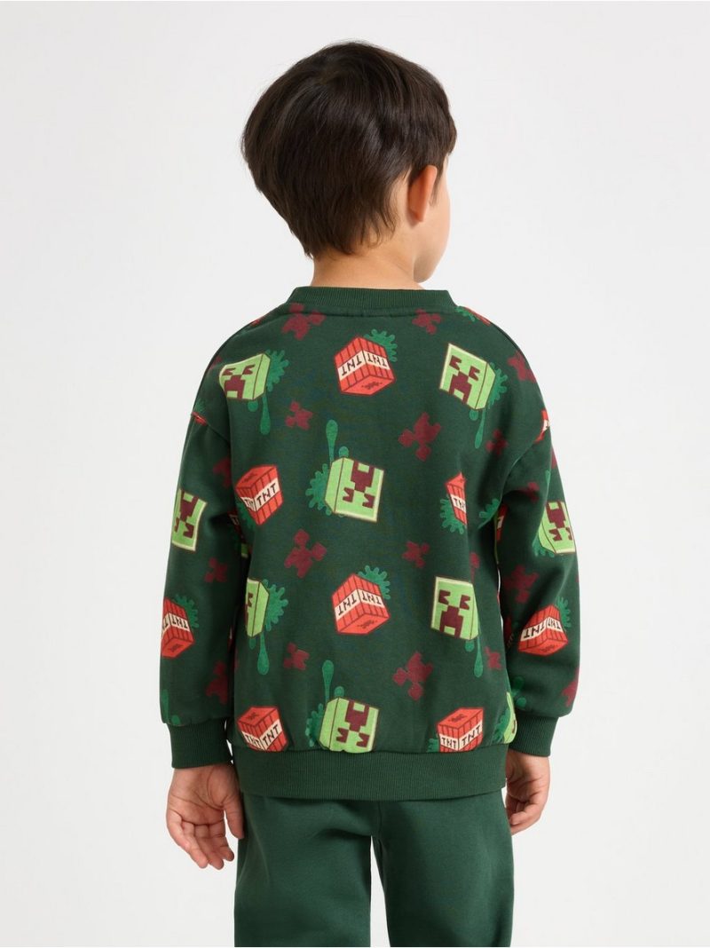 Minecraft sweatshirt with brushed inside - 3012502-8599