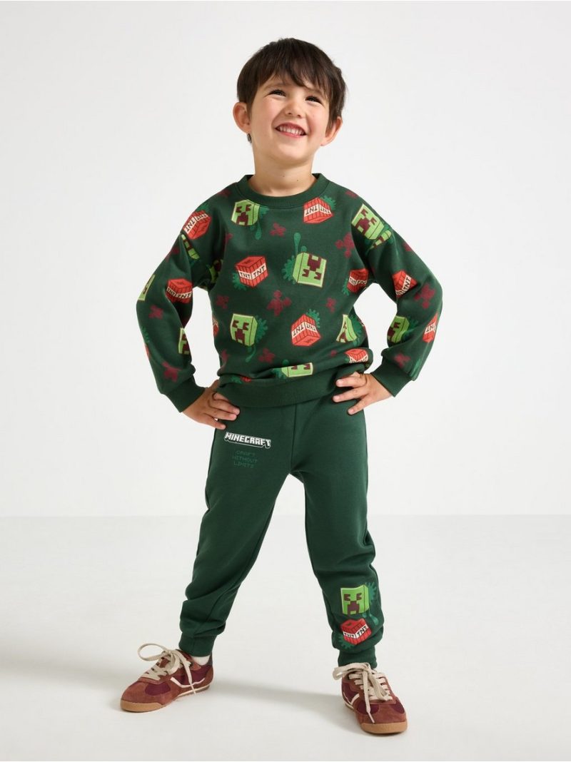 Minecraft sweatshirt with brushed inside - 3012502-8599