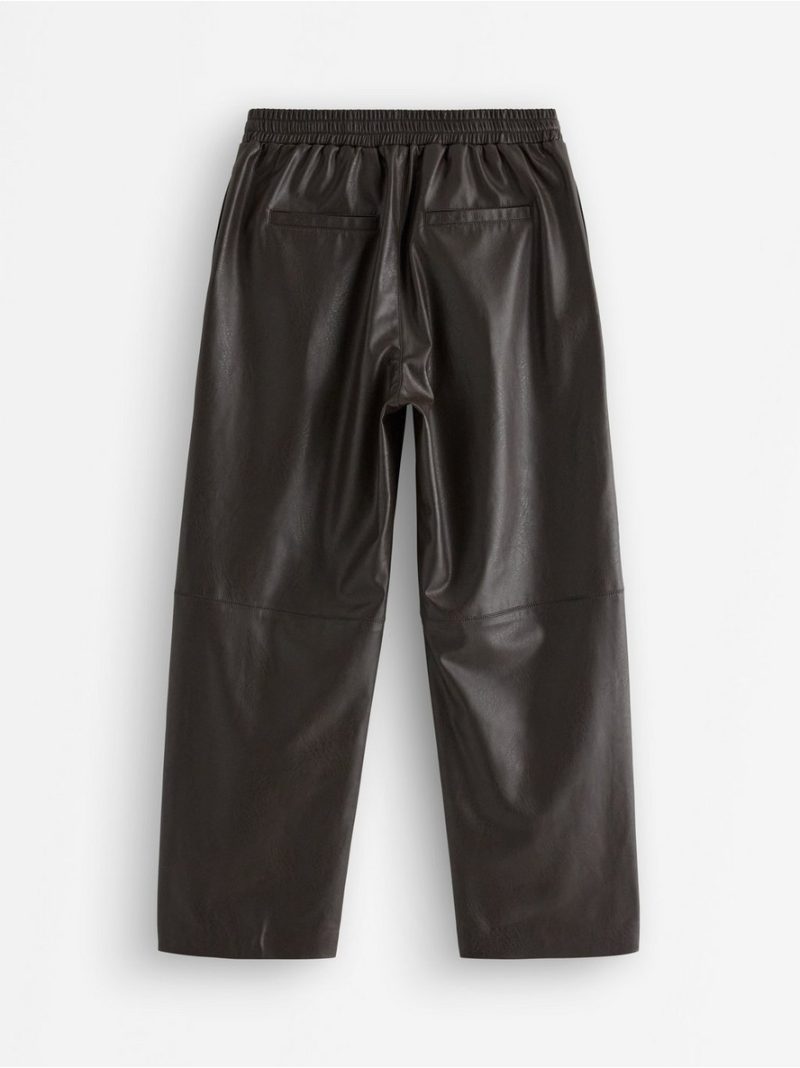 Straight trousers in imitation leather - 3012615-8117