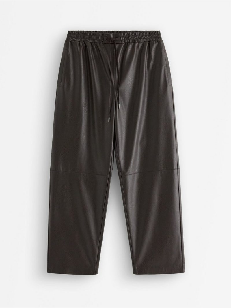 Straight trousers in imitation leather - 3012615-8117