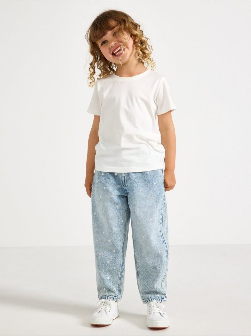 Barrel jeans with stars - 3012654-790