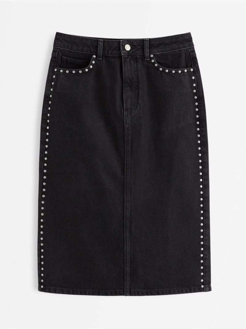Denim skirt with studs - 3012687-141