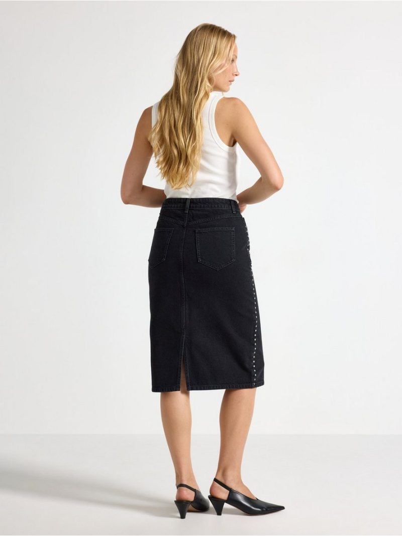 Denim skirt with studs - 3012687-141