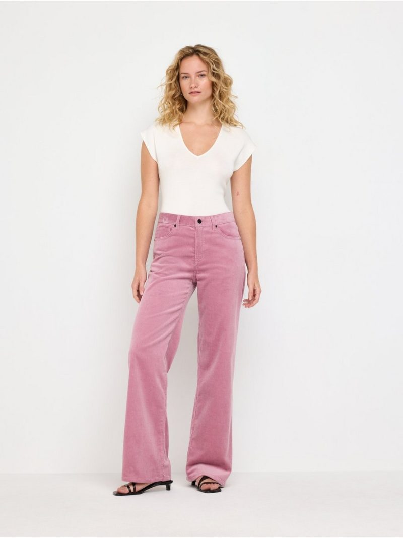 Straight trousers in corduroy - 3012770-8104
