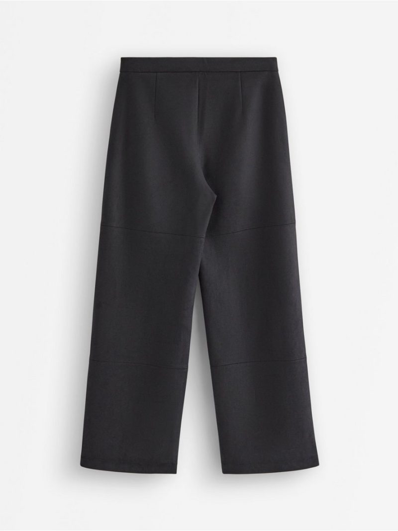 Straight trousers in imitation suede - 3012837-80