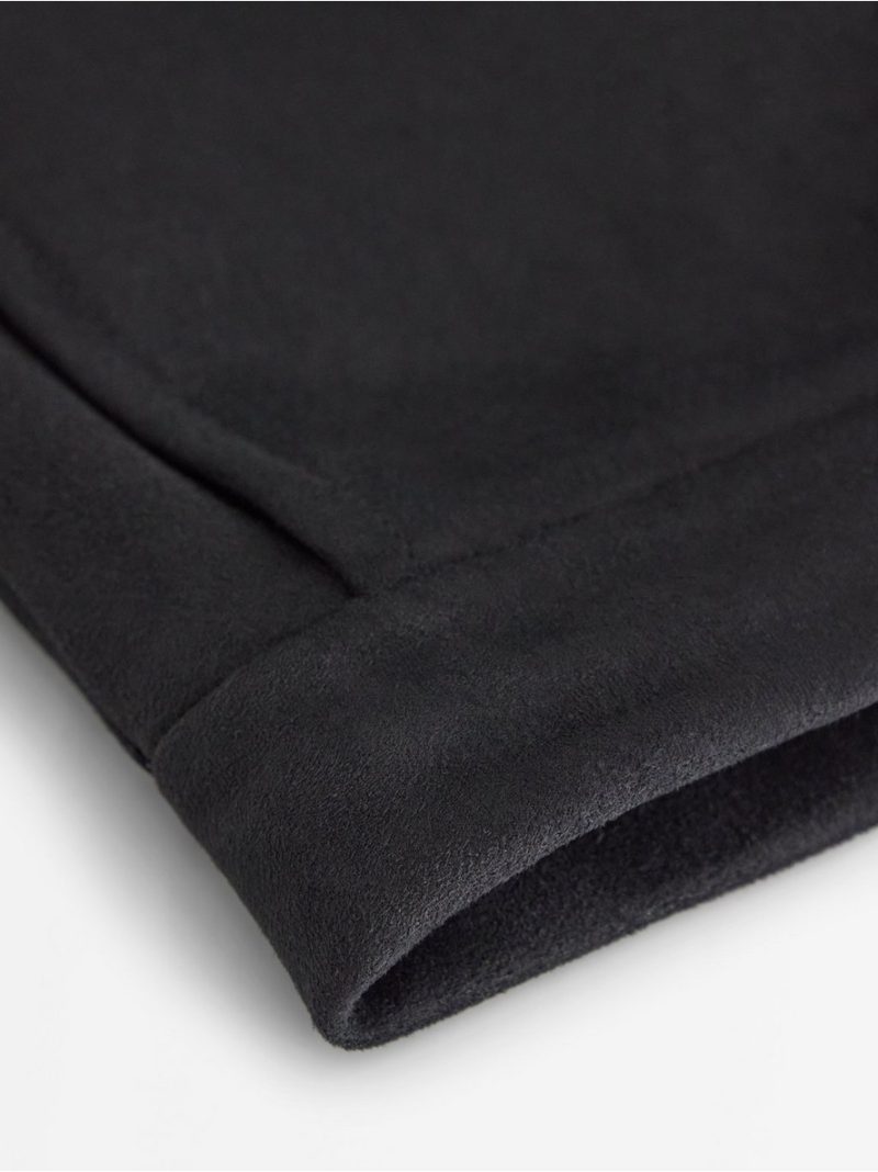 Straight trousers in imitation suede - 3012837-80