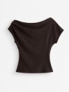 Fine-knit top with short sleeves - 3012996-8117