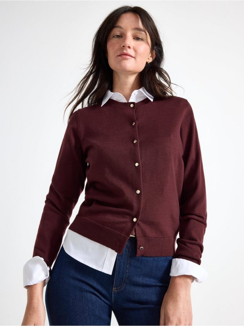 Fine-knit cardigan - 3013169-9509