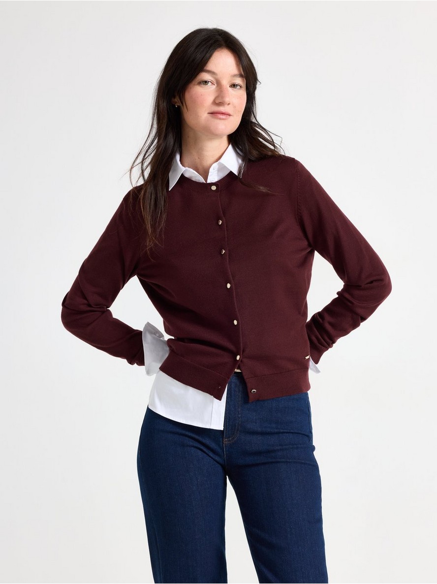Fine-knit cardigan - 3013169-9509