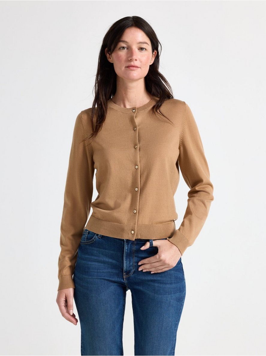 Fine-knit cardigan - 3013169-9843