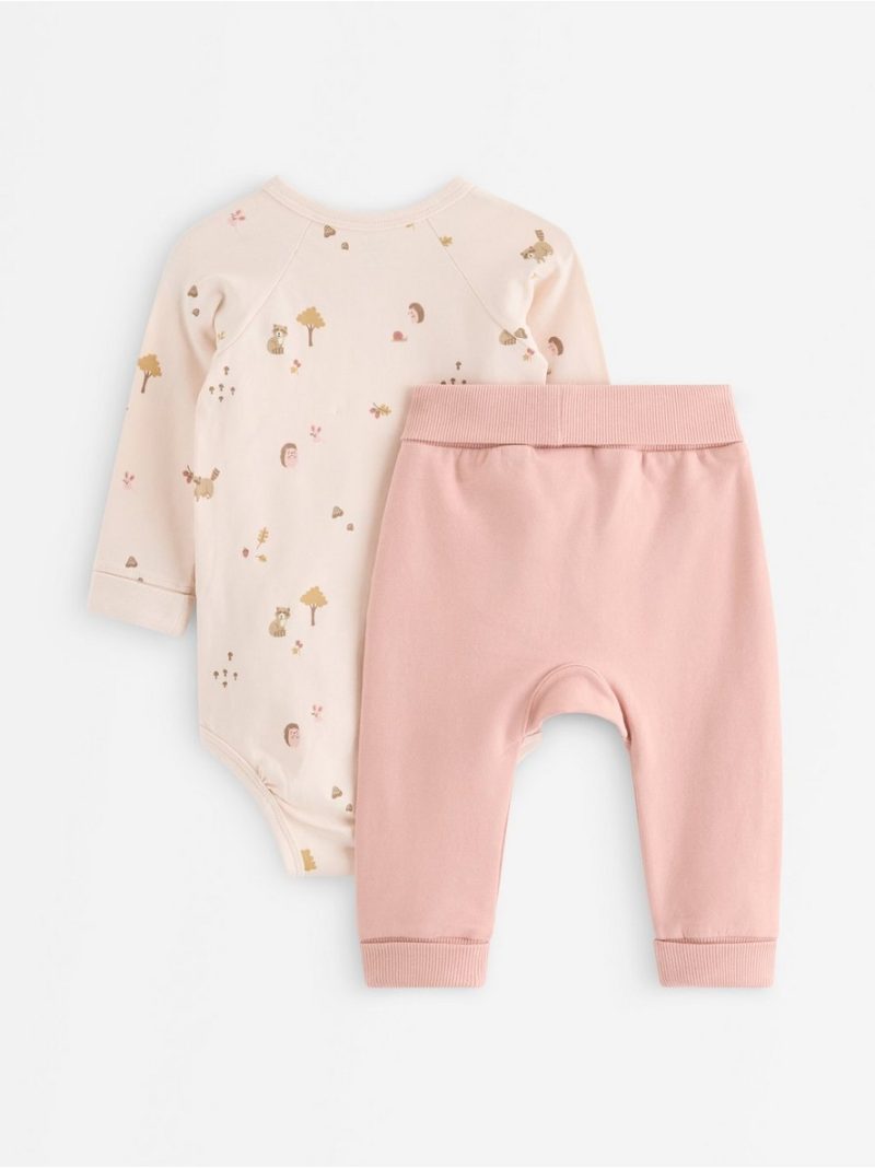 Set with wrap bodysuit and joggers - 3013313-8160