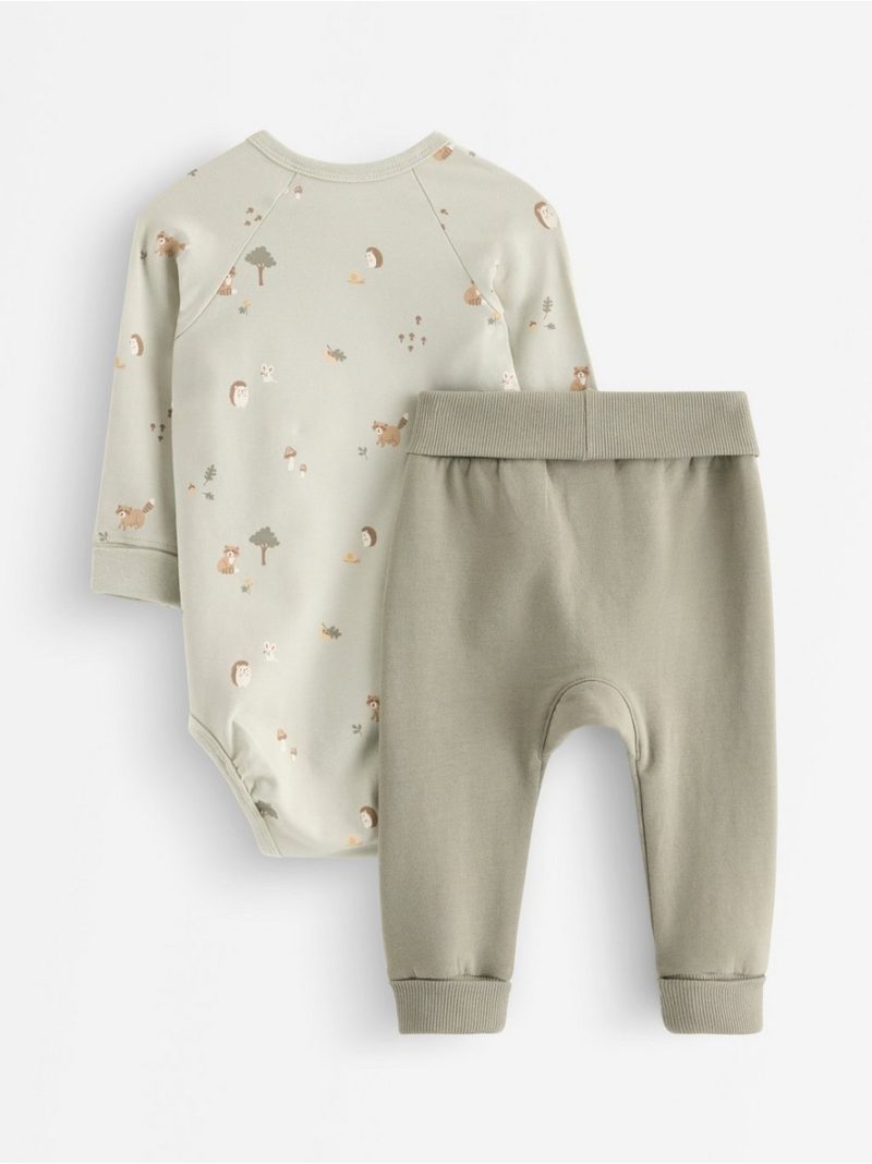 Set with wrap bodysuit and joggers - 3013313-8884