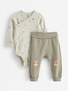 Set with wrap bodysuit and joggers - 3013313-8884
