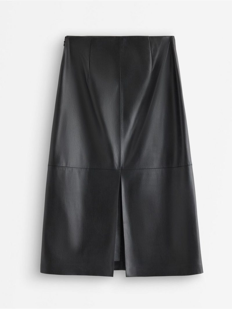 Midi skirt in imitation leather - 3013361-80