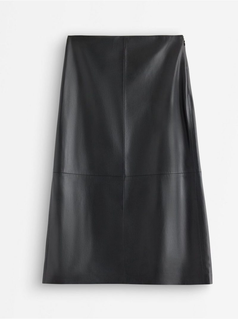 Midi skirt in imitation leather - 3013361-80