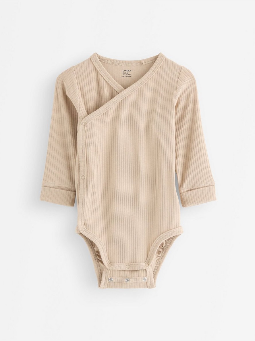 Ribbed wrap bodysuit - 3013370-4939