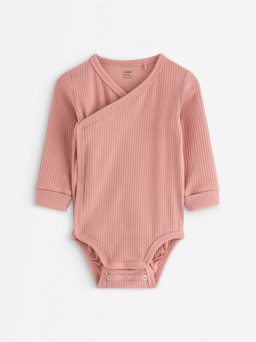 Ribbed wrap bodysuit - 3013370-7658