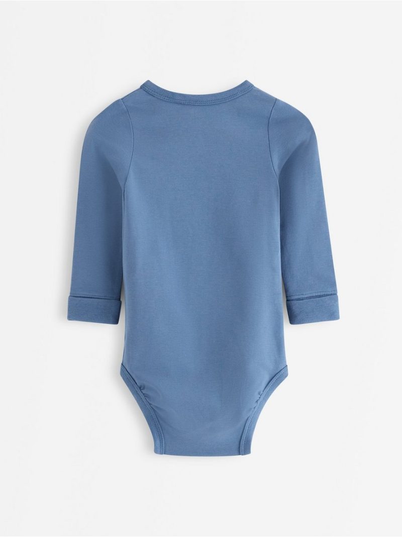 Long-sleeved wrap bodysuit - 3013374-8887