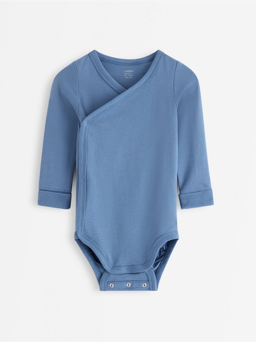 Long-sleeved wrap bodysuit - 3013374-8887